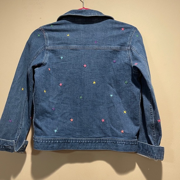 NWOT Hanna Andersson Best Friends Jean Jacket Size 12 (150cm) with Stars - Picture 3 of 7